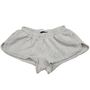 Brandy Melville Heather Grey Sweat‎ Shorts Dolphin Hem Fleece Lined Lounge ONZ